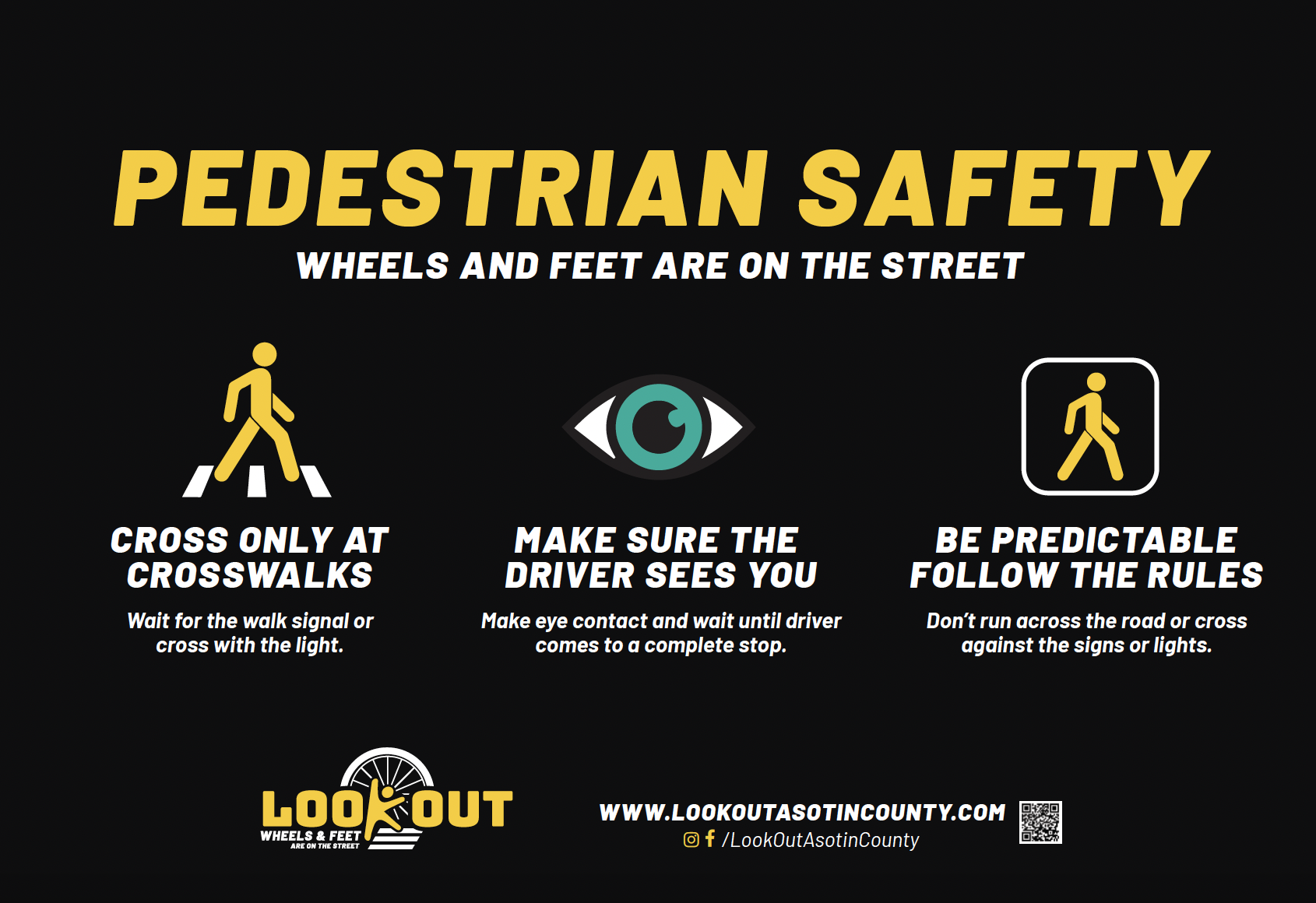 pedestrian safety poster